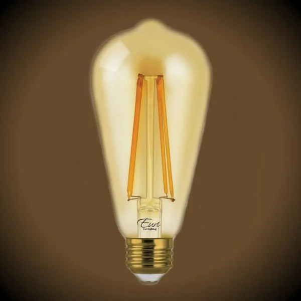 Edison light bulbs for art installationsEdison LED Filament Bulb - 5.5 Watt - 2200K - Amber Glass