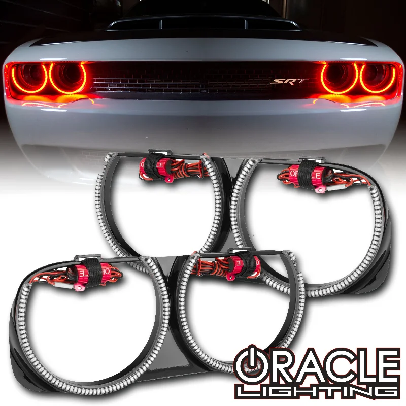 Track lighting for high - ceiling spacesORACLE Lighting 2015-2023 Dodge Challenger Pre-Installed Halo Headlight Bezels