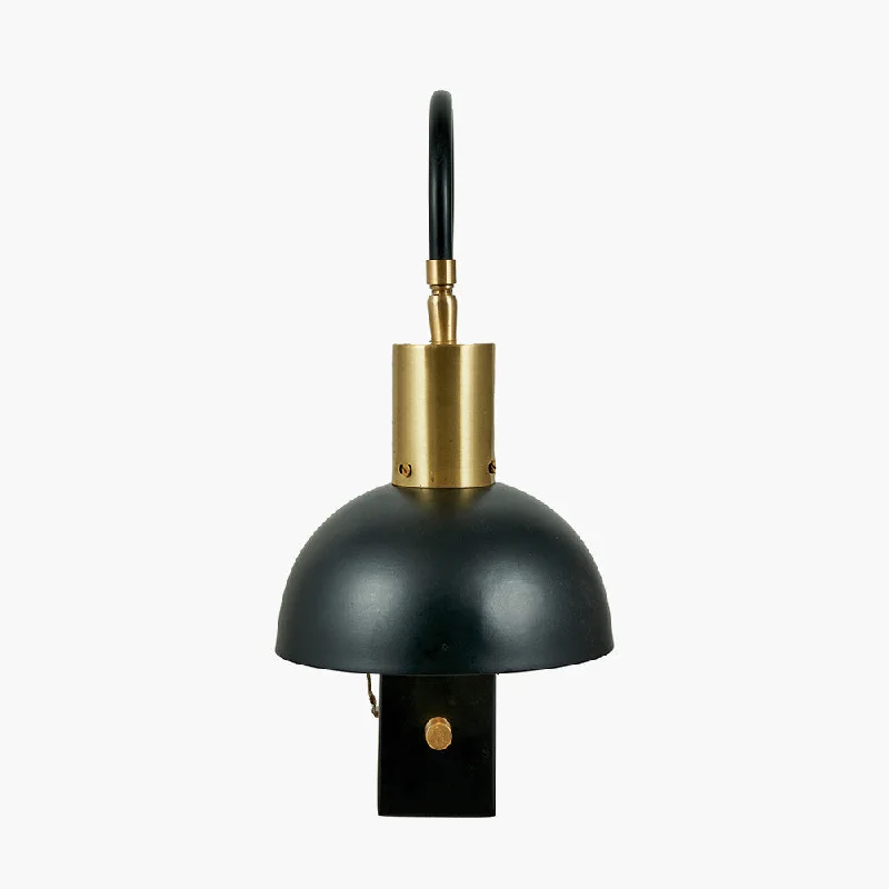 Outdoor - rated track lighting for patiosMayfair Matt Black Domed Task Wall Light ES/E27 Golf Ball/12W CFL