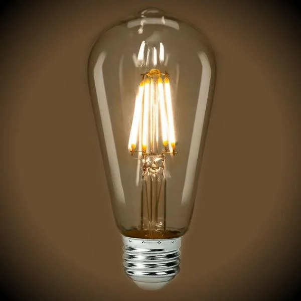 Edison style vintage light bulbs12 Bulb Pack -LED Filament Edison Light Bulb - ST19 Vintage - 4 Watt - 2700K