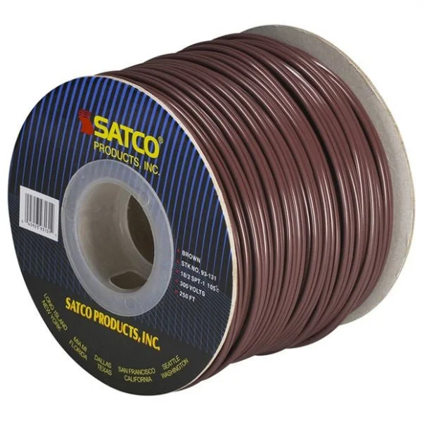 60 watt Edison style light bulbsBrown Lamp Wire SPT-1 -18/2 105 degrees - 250 ft. spool