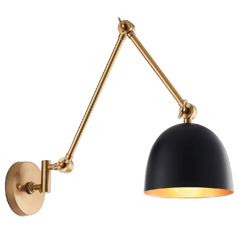 White track lighting for a clean lookFocus Swing Arm Wall - Antique Brass/Polished Nickel E27