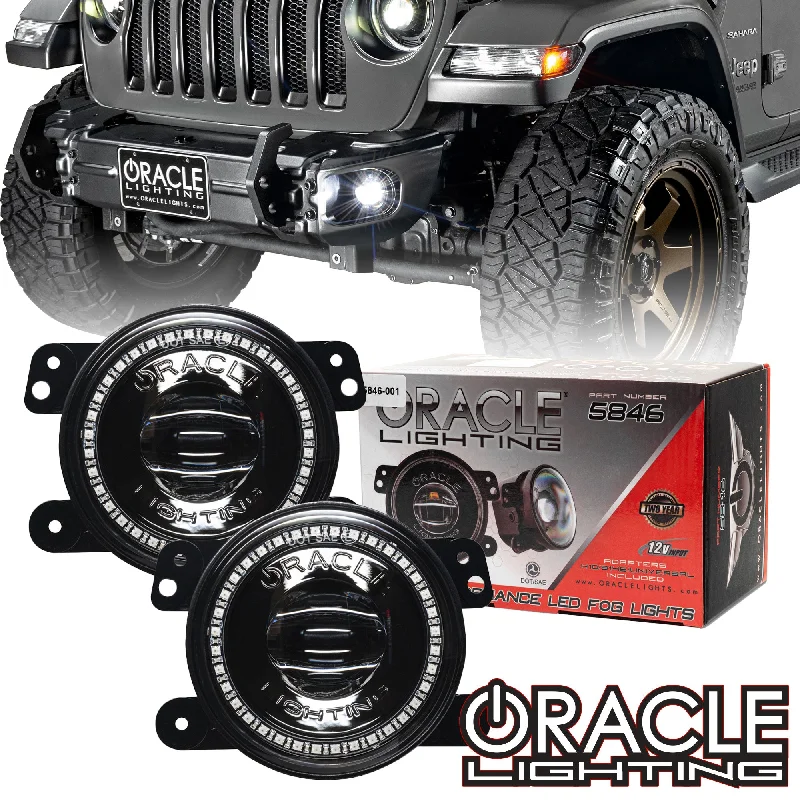 Wireless track lighting for easy installationORACLE Lighting Jeep Wrangler JK/JL & Gladiator JT High Performance 20W LED Fog Lights - Dynamic ColorSHIFT