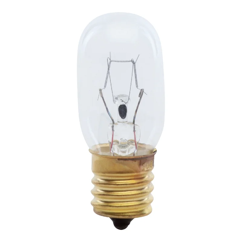 Mercury glass Edison light bulbs40W Soft White (2700K) Clear E17 Base T7 Dimmable Incandescent Sign and Appliance Light Bulb