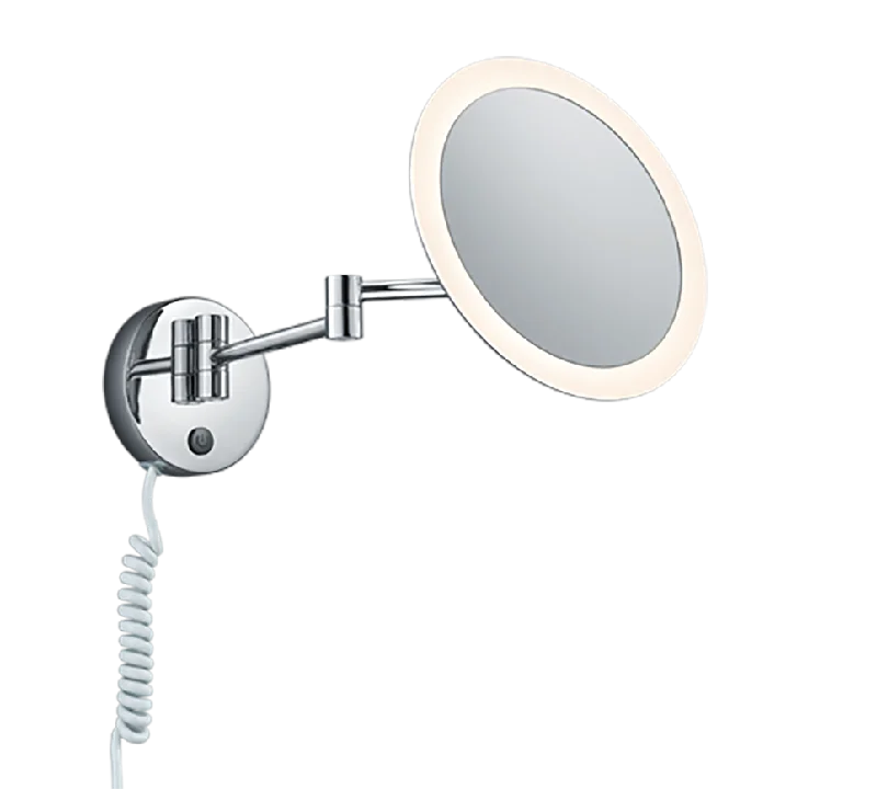 Track lighting with a brushed nickel finishView 1Lt Mirror/Wall Light - Chrome