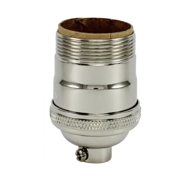 Daylight white Edison light bulbsPolished Nickel Light Socket with UNO Thread