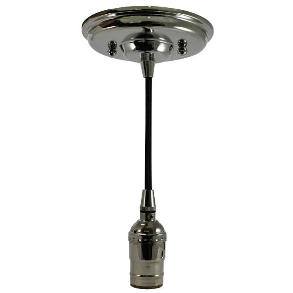 Energy saving LED Edison light bulbsPolished Nickel Pendant Light