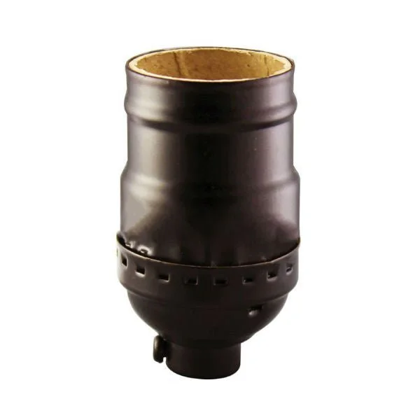 Outdoor rated Edison light bulbsKeyless Short Bronze Finish Light Socket - Solid Brass