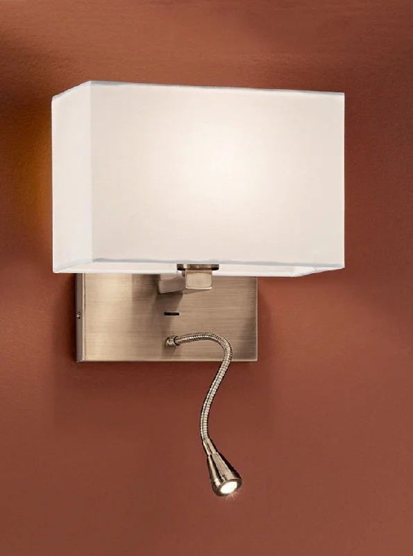 Industrial - style track lighting for loftsMarsi Reading Wall Bracket with LED E27 + LED 
Bronze