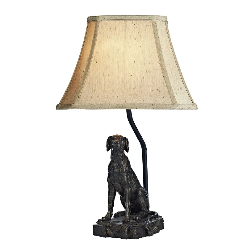 Track lighting with a sleek profileRover Dog Table Lamp Bronze With Shade