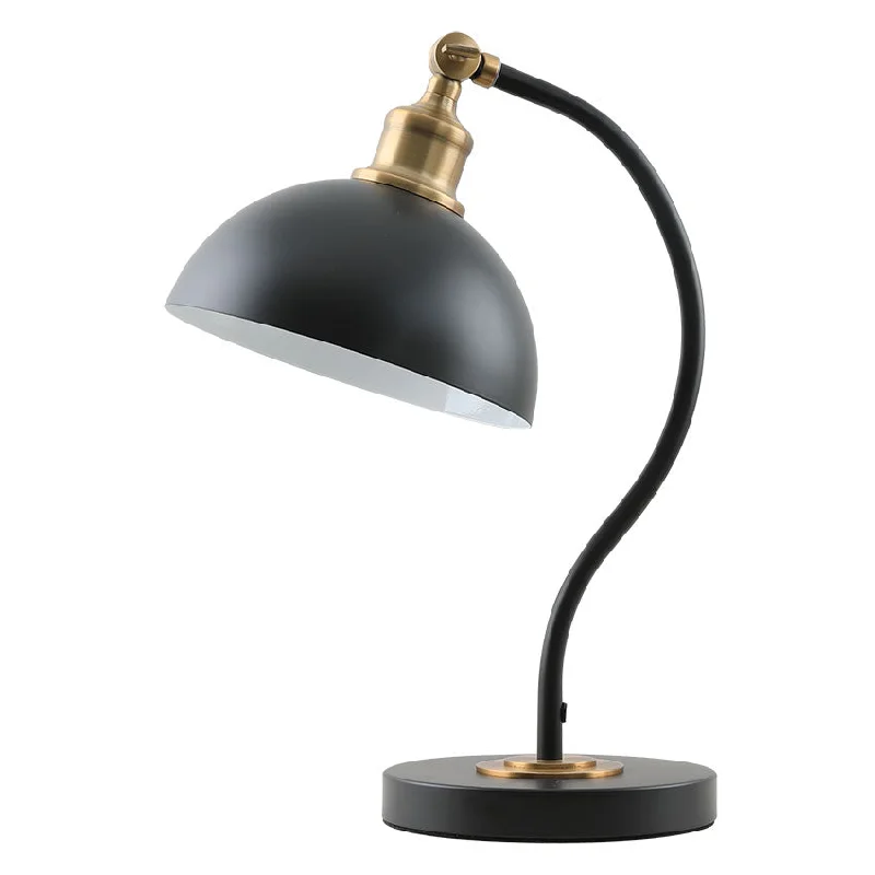 Track lighting for high - ceiling spacesSwan Table Lamp E27 Black & Satin Brass/ Satin Brass