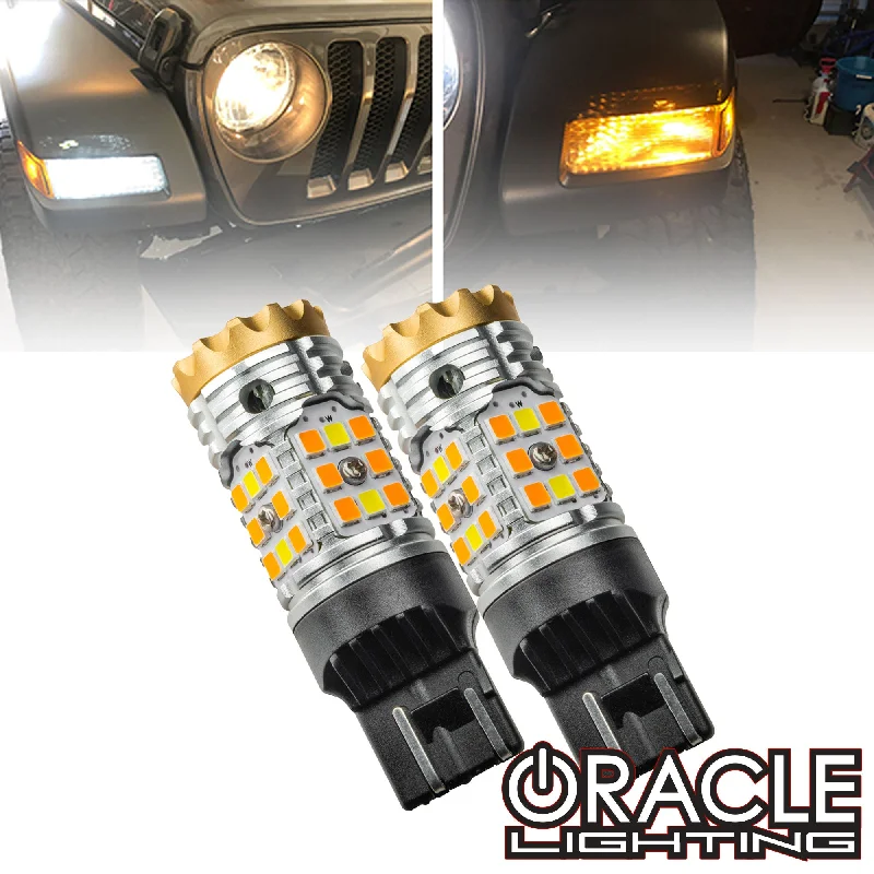 Track lighting with a chunky, bold designORACLE Lighting Jeep Gladiator Front Turn Signal/ DRL Switchback 7443CK Bulb (Pair)