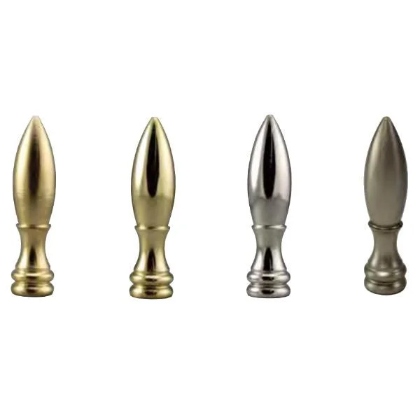 Oval shaped Edison light bulbsSolid Brass Bullet Finial - 2 in. Length