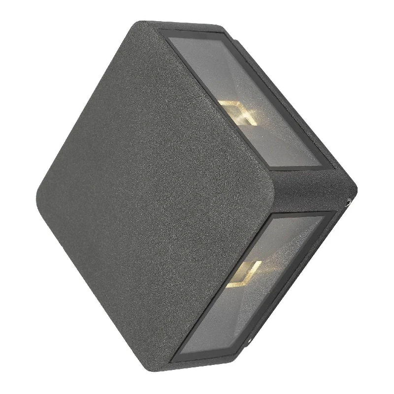 Track lighting with a brushed nickel finishWeiss 4 Light Wall Light Square Anthracite IP65 LED