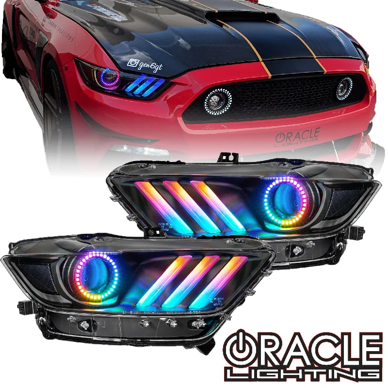 Track lighting for creating a focal point2015-2017 Ford Mustang Pre-Assembled Headlights -Dynamic ColorSHIFT RGB+A -Black Edition