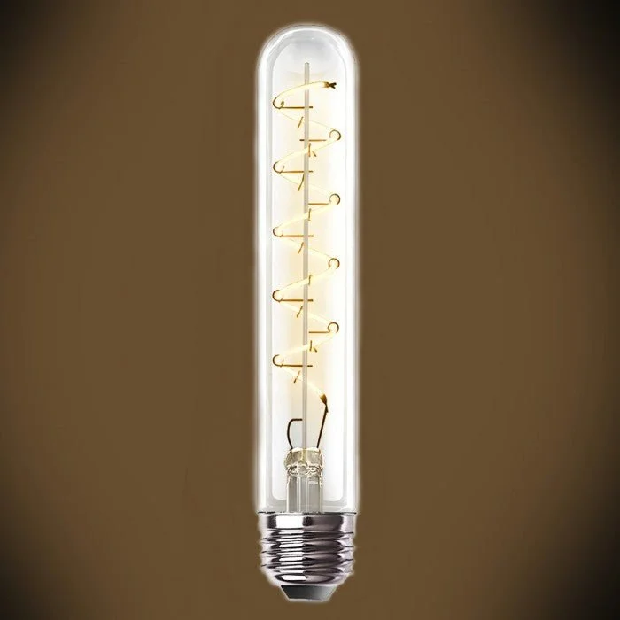 Long lifespan Edison light bulbsCurved LED Filament Tubular Bulb - 4 Watt - Vintage T9