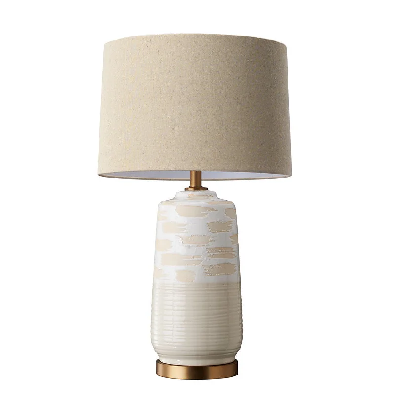 Track lighting for illuminating dining tablesModern Home Ceramic Table Lamp - Oatmeal