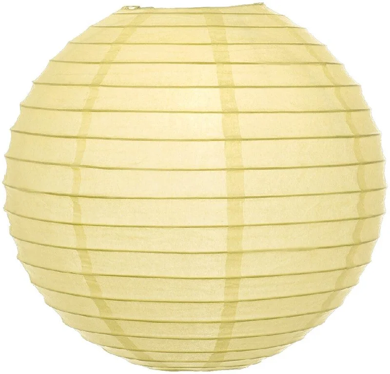 Low wattage Edison light bulbs for ambianceBULK PACK (12) 16" Lemon Yellow Chiffon Round Paper Lantern, Even Ribbing, Chinese Hanging Wedding & Party Decoration