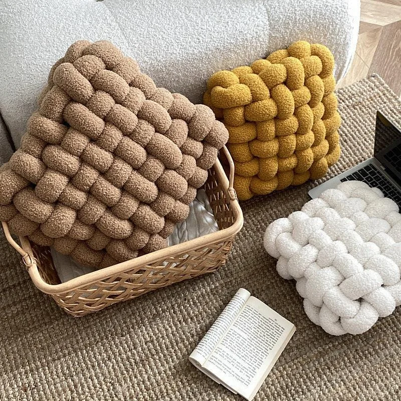 Modern Edison light bulbs with advanced filamentsFleece Waffle Grid Pillow