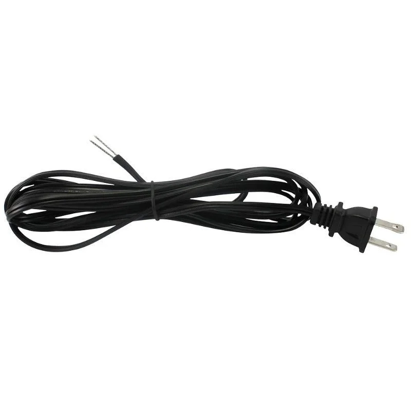 Energy saving LED Edison light bulbsBlack Parallel Cord set with molded Plug - 8 ft. - 16 ft.