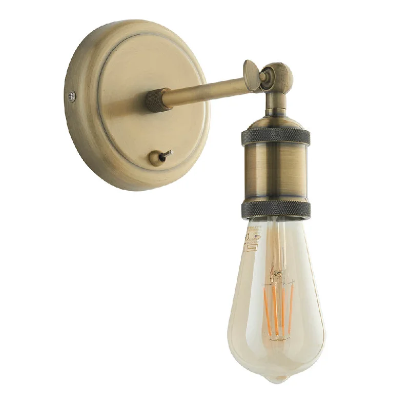 Track lighting for outdoor gardensNiche Wall Light - Antique Brass/Aged Pewter & Aged Copper E27