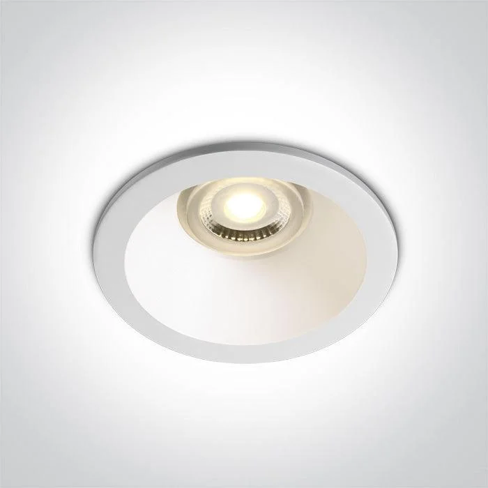 Track lighting with a brushed nickel finish10109F/W WHITE FIRE RATED GU10 10w IP65 DARK LIGHT