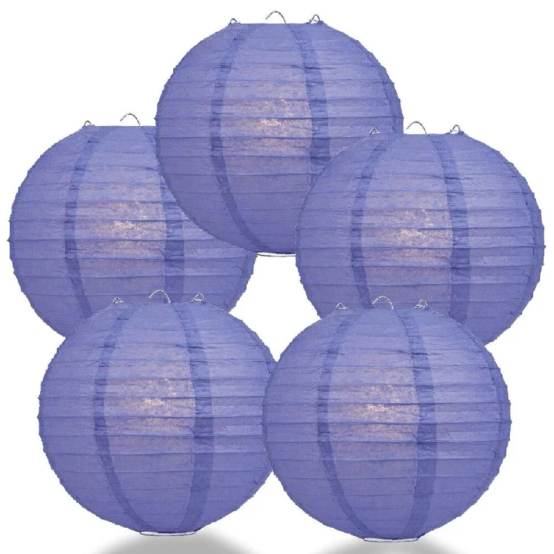 Edison light bulbs for chandeliersBLOWOUT 5-PACK 36" Very Periwinkle / Astra Blue Jumbo Round Paper Lantern, Even Ribbing, Chinese Hanging Wedding & Party Decoration