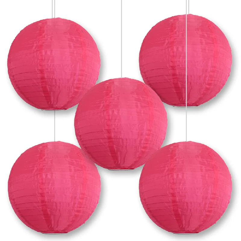 Edison light bulbs with antique finish5-PACK 24" Hot Pink Shimmering Nylon Lantern, Even Ribbing, Durable, Hanging