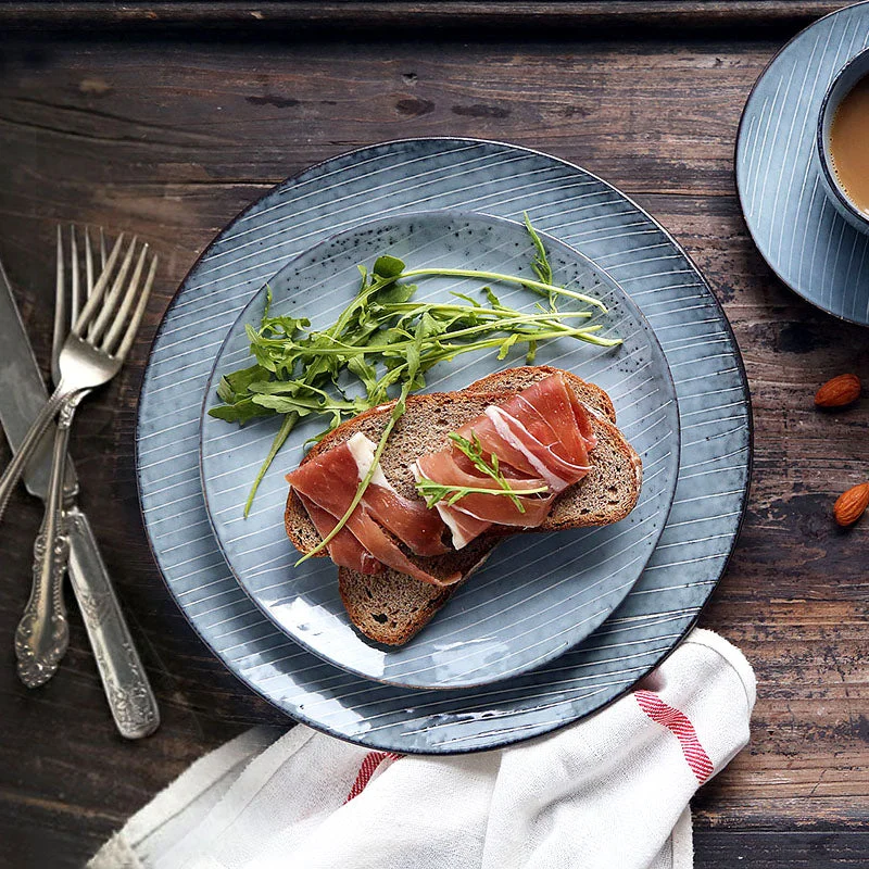 Edison light bulbs with copper basesSkye Dinner Plates