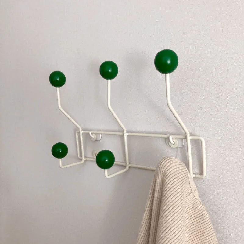 E26 Edison light bulbs with warm glowEames Dot Mid-Century Style Wall Hook Rack