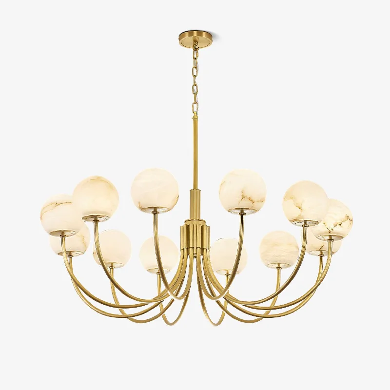 Chandeliers with Frosted Glass for a Softer Light DiffusionChandeliers with Frosted Glass for a Softer Light DiffusionAurelian Alabaster Globe Chandelier