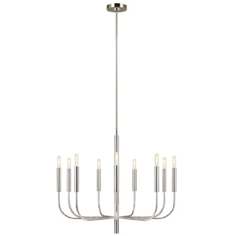 Traditional Brass Chandeliers for Classic InteriorsTraditional Brass Chandeliers for Classic InteriorsBRI Polished Nickel 9 Arm Chandelier - ID 11368