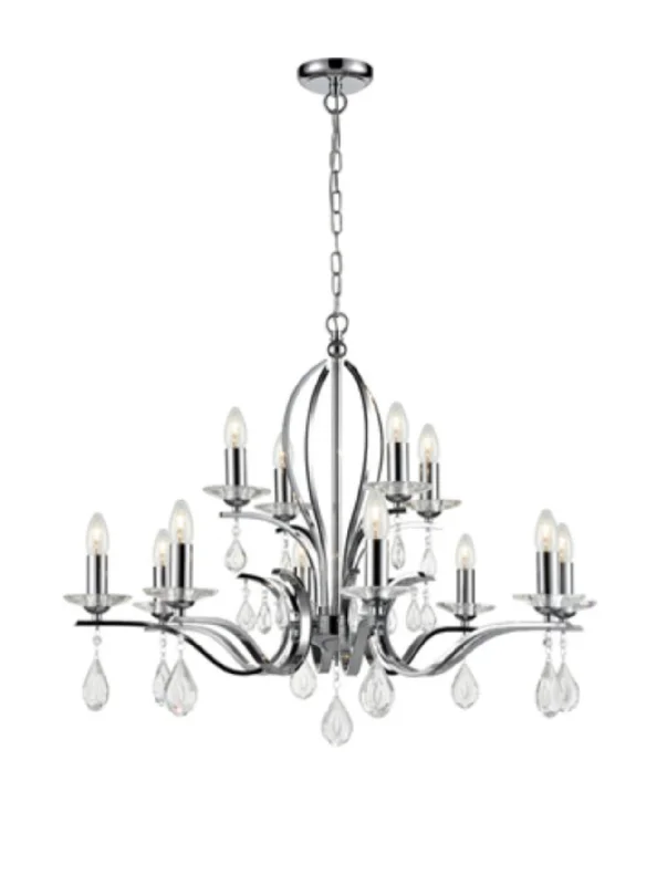 Rustic Wood Chandeliers for Country - Style HousesRustic Wood Chandeliers for Country - Style HousesWindsor 12 Arm Chandelier in Chrome - ID 11363