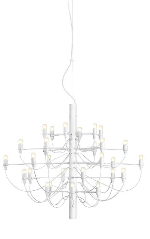 Chandeliers with Adjustable Height for Custom InstallationChandeliers with Adjustable Height for Custom InstallationFLOS 2097/30 Suspension In White With Frosted LED Bulbs Included - ID 12669