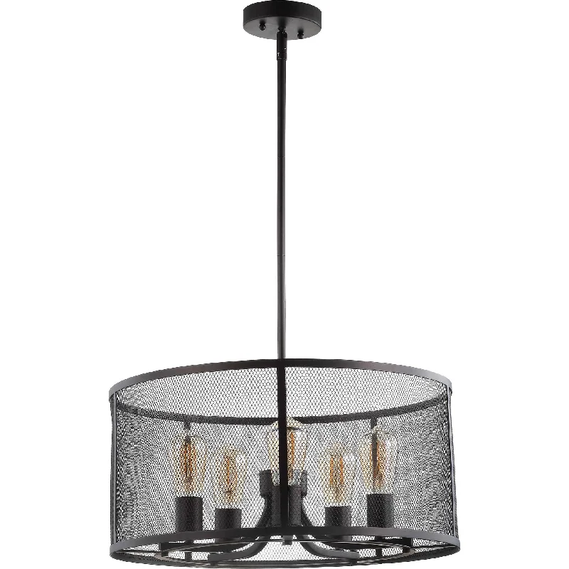 Chandeliers with Metal Frames in Bronze FinishChandeliers with Metal Frames in Bronze FinishKairi Pendant Dark Gray