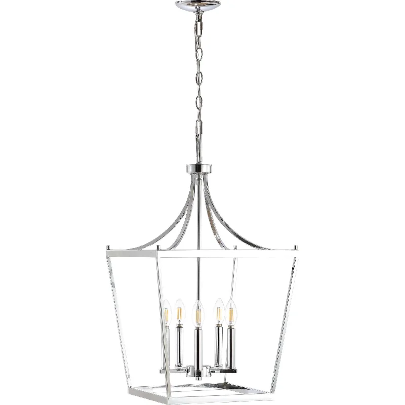 Ceiling - Mounted Chandeliers for Standard CeilingsCeiling - Mounted Chandeliers for Standard CeilingsKelesie 5 Light Pendant Chrome