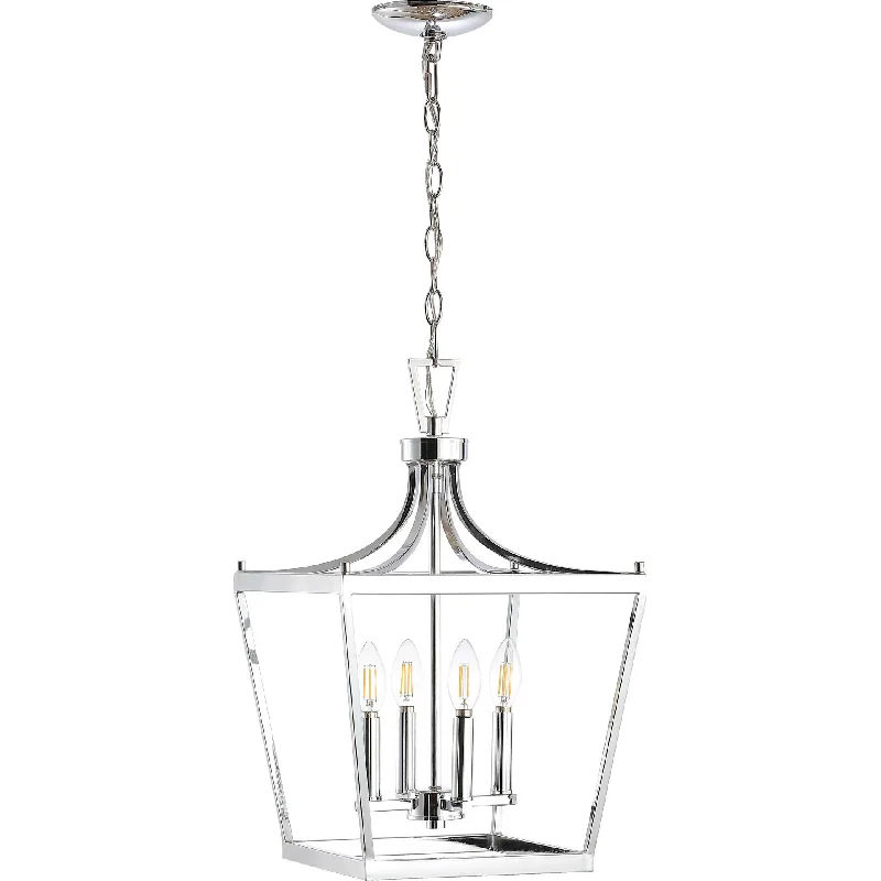 Chandeliers with Candle - Style Bulbs for a Classic AestheticChandeliers with Candle - Style Bulbs for a Classic AestheticNicolette 4 Light Pendant Chrome