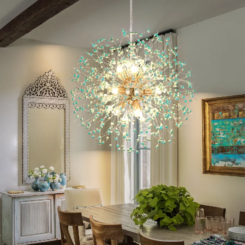 Victorian - Inspired Chandeliers with Ornate DetailsVictorian - Inspired Chandeliers with Ornate DetailsOYIPRO Modern Firework Sputnik Chandelier Crystal Pendant Lighting