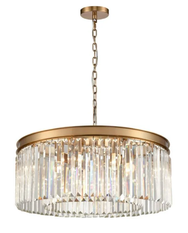 Chandeliers for Dining Rooms to Set the Mood for MealsChandeliers for Dining Rooms to Set the Mood for MealsPERO Circular Medium 60cm Brushed Brass Metal & Crystal Pendant - ID 11507