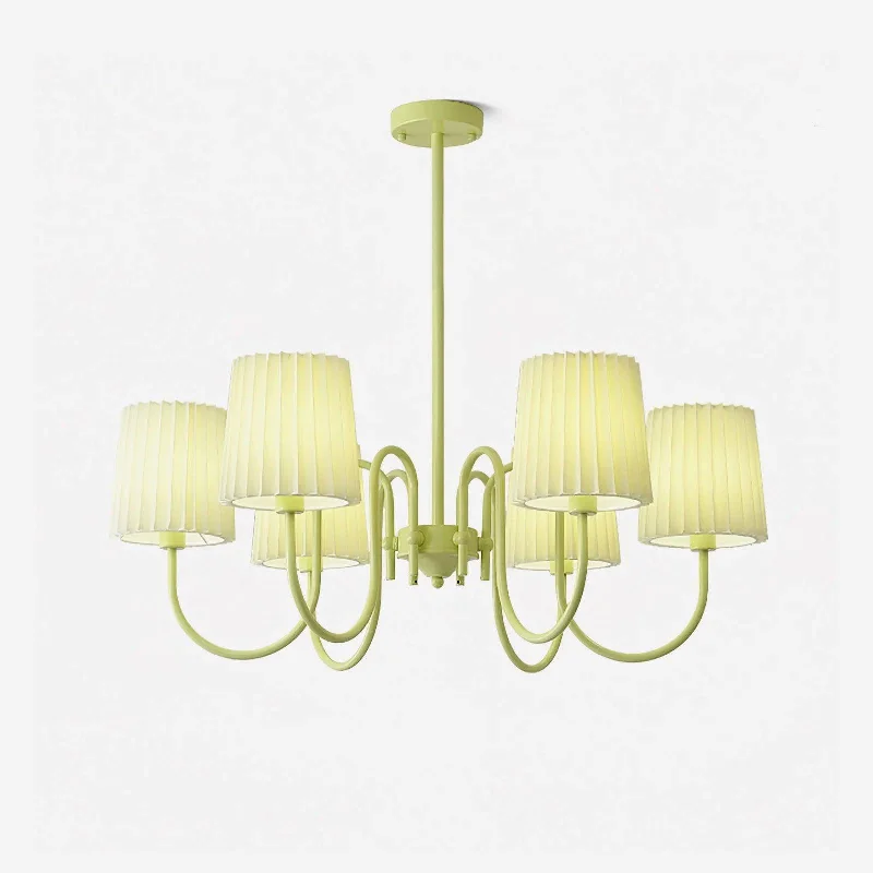 Large Chandeliers for Grand Halls and FoyersLarge Chandeliers for Grand Halls and FoyersPleated Fabric Matcha Chandelier