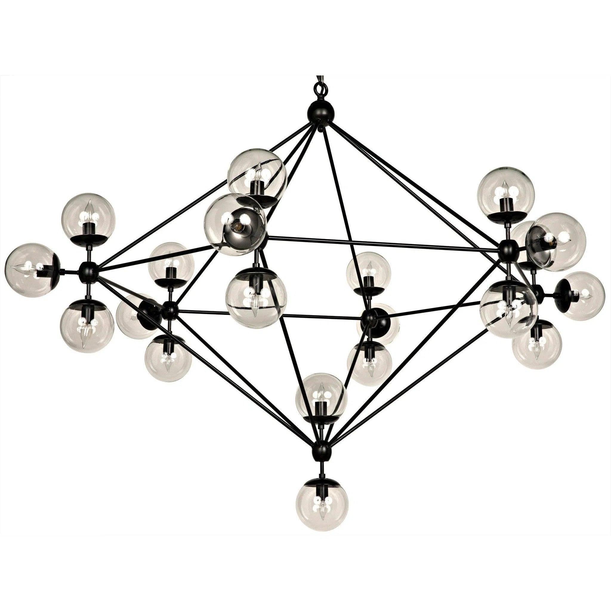 Oversized Chandeliers as a Statement Piece in Living RoomsOversized Chandeliers as a Statement Piece in Living RoomsPluto Black Steel and Glass Large Chandelier