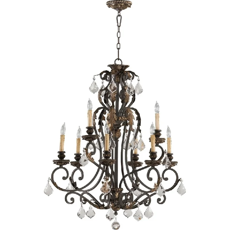 Chandeliers with Pendant Lights for a Stylish LookChandeliers with Pendant Lights for a Stylish LookRio Salado Toasted Sienna and Mystic Silver 9-light Chandelier