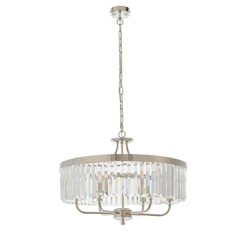 French Country Chandeliers with a Romantic AuraFrench Country Chandeliers with a Romantic AuraRound Bright Nickel Cut Glass Chandelier - ID 11745