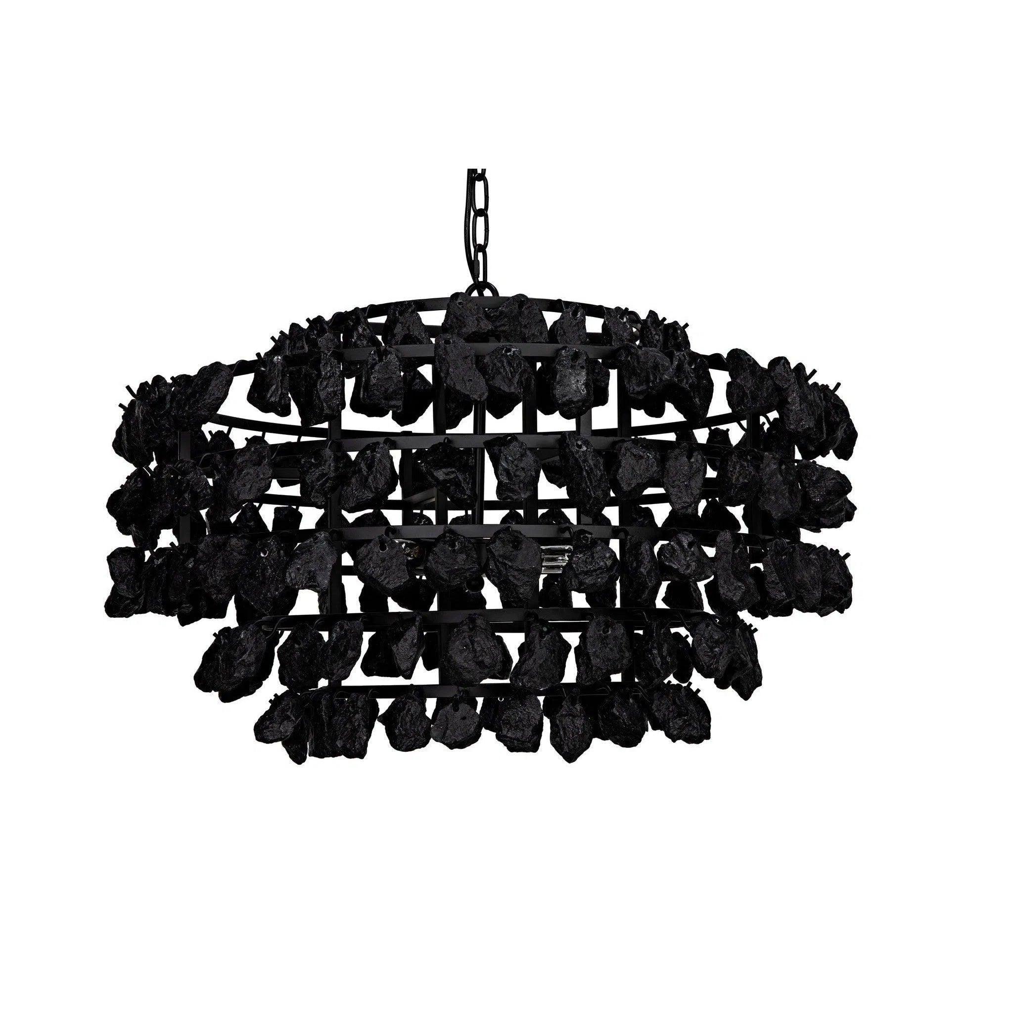 Art Deco Chandeliers for a Retro - Glam LookArt Deco Chandeliers for a Retro - Glam LookVulcan Chandelier, Black Steel with Black Glass