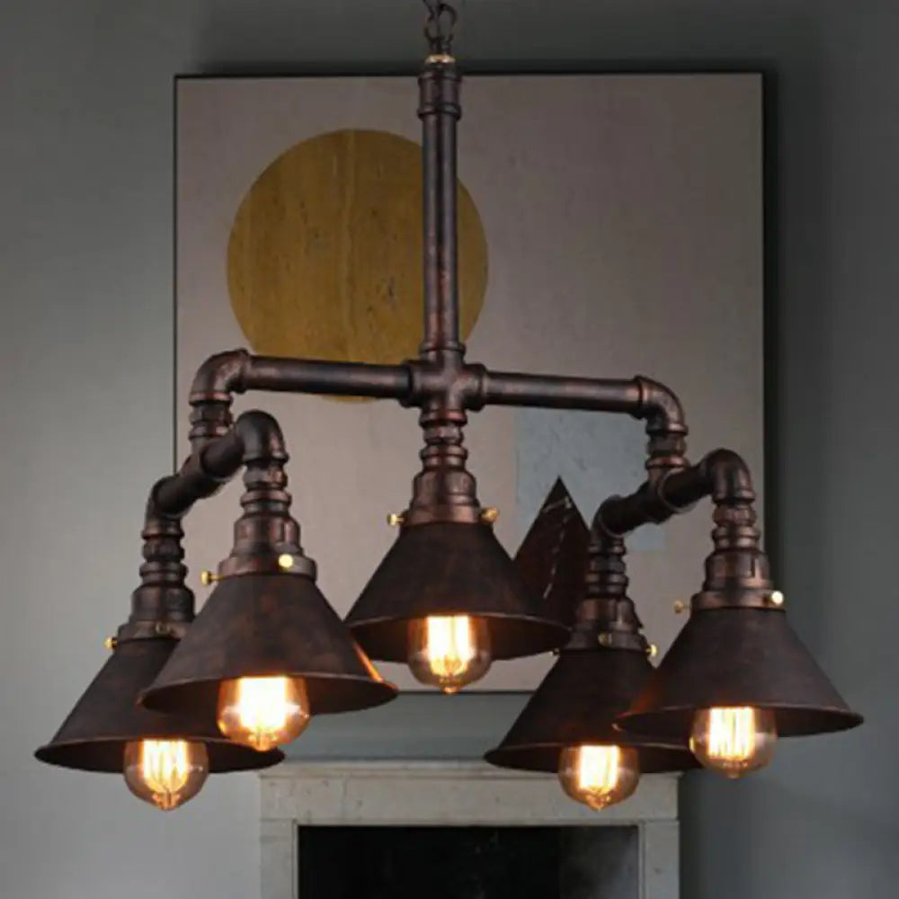 Chandeliers for Low Ceilings to Avoid OvercrowdingChandeliers for Low Ceilings to Avoid OvercrowdingMetal Industrial 5-Bulb Ceiling Lamp with Cone Shade - Rust Chandelier Pendant Light for Dining Room Chandeliers for Low Ceilings to Avoid OvercrowdingChandeliers for Low Ceilings to Avoid OvercrowdingMetal Industrial 5-Bulb Ceiling Lamp with Cone Shade - Rust Chandelier Pendant Light for Dining Room