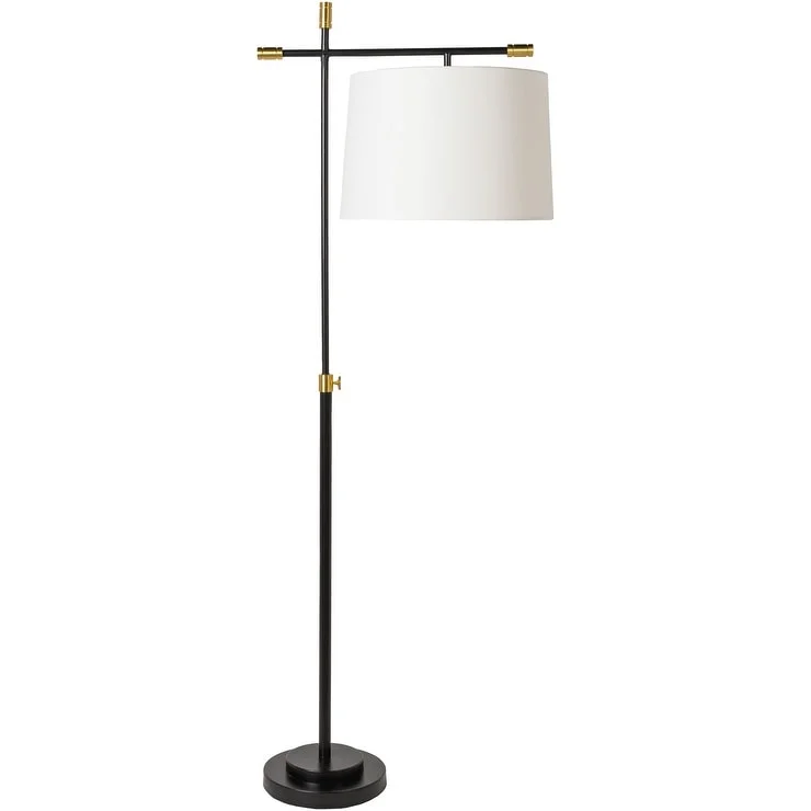 Industrial Style Floor Lamp with Exposed Bulbs for Loft ApartmentsIndustrial Style Floor Lamp with Exposed Bulbs for Loft ApartmentsBabo Black and Gold Modern Floor Lamp - 62"H x 23"W x 17"D