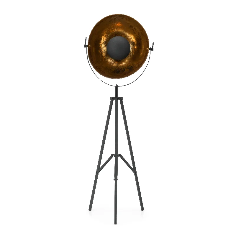 Bohemian Inspired Floor Lamp for Eclectic Home DecorBohemian Inspired Floor Lamp for Eclectic Home DecorBlack and Gold Tripod Floor Lamp