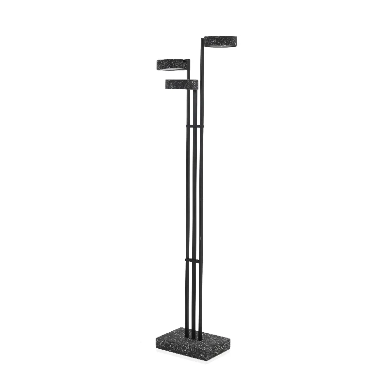 Modern Minimalist Floor Lamp for Contemporary Living RoomsModern Minimalist Floor Lamp for Contemporary Living RoomsBlack Concrete 3-Headed Floor Lamp