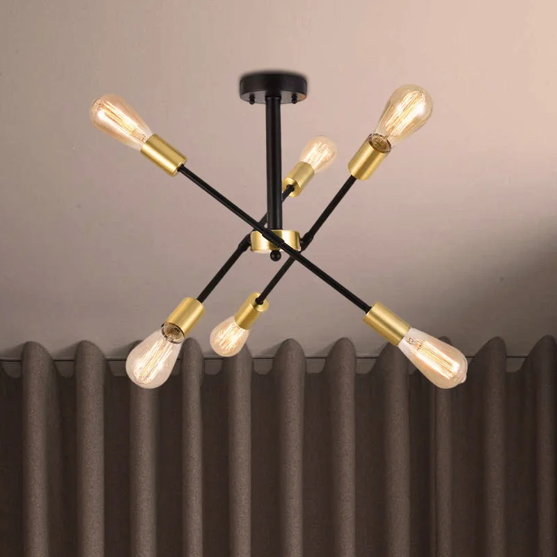 Chandeliers with Sputnik - Style Design for a Futuristic VibeChandeliers with Sputnik - Style Design for a Futuristic VibeIndustrial Style Black Starburst Iron Chandelier Pendant Light with 6 Open Bulb Heads Chandeliers with Sputnik - Style Design for a Futuristic VibeChandeliers with Sputnik - Style Design for a Futuristic VibeIndustrial Style Black Starburst Iron Chandelier Pendant Light with 6 Open Bulb Heads