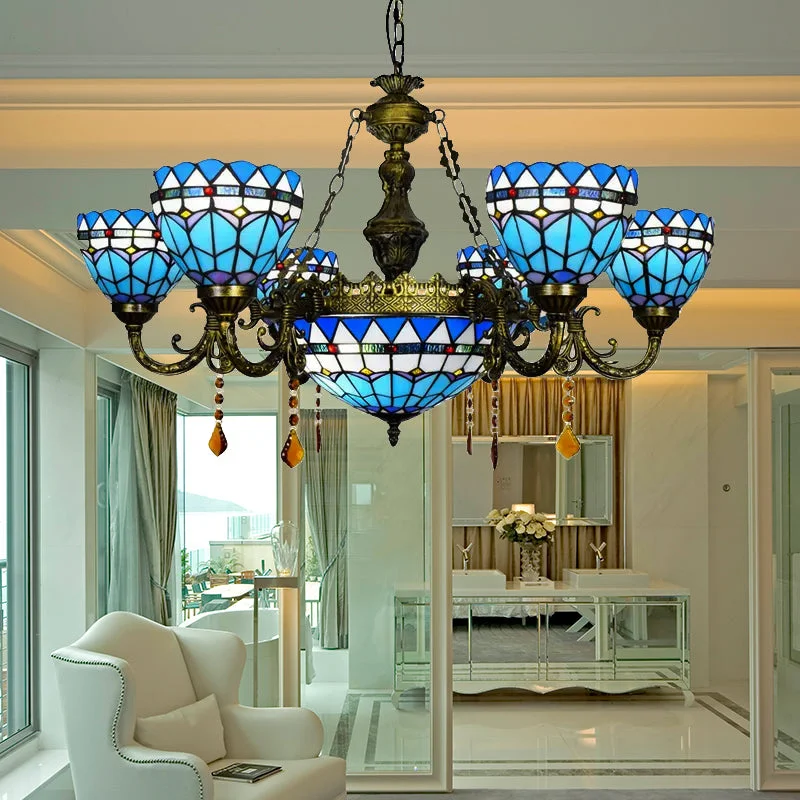 Chandeliers with Frosted Glass for a Softer Light DiffusionChandeliers with Frosted Glass for a Softer Light DiffusionBlue Tiffany Chandelier with Amber Crystal and Jewel Detail for Dining Room Ceiling Chandeliers with Frosted Glass for a Softer Light DiffusionChandeliers with Frosted Glass for a Softer Light DiffusionBlue Tiffany Chandelier with Amber Crystal and Jewel Detail for Dining Room Ceiling